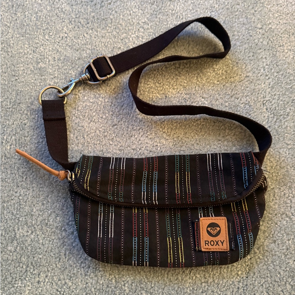 Roxy Black Bag with Colorful Stitching